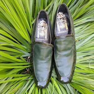 Johnston & Murphy Aristocraft Green Leather Loafers Men’s Size 11 D/B Dress Shoe